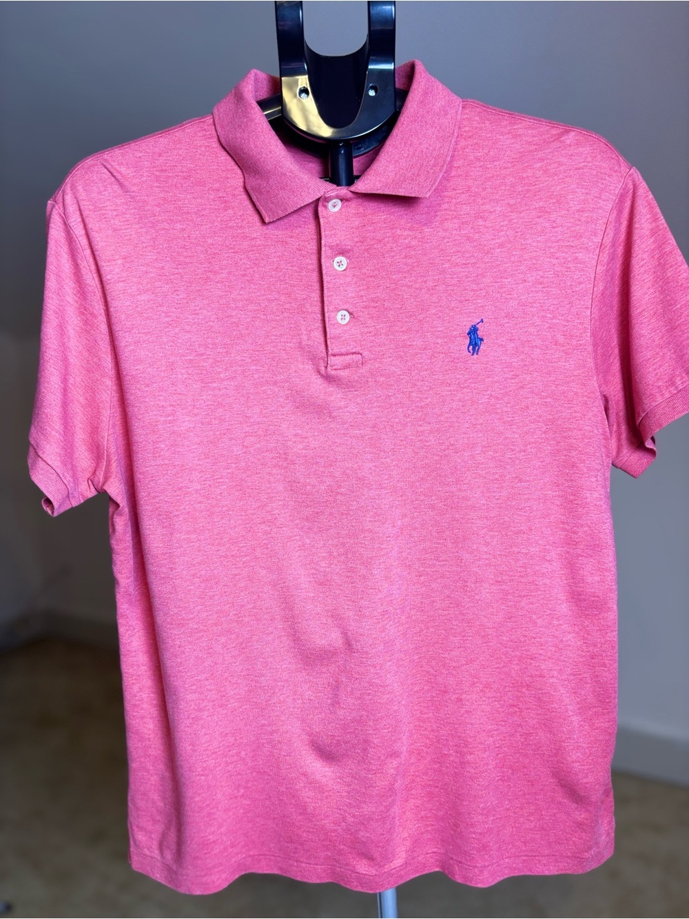 Polo by Ralph Lauren Heather Pink Short Sleeve Polo with Blue Pony